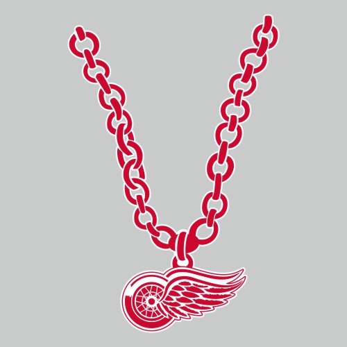 Detroit Red Wings Necklace logo iron on paper